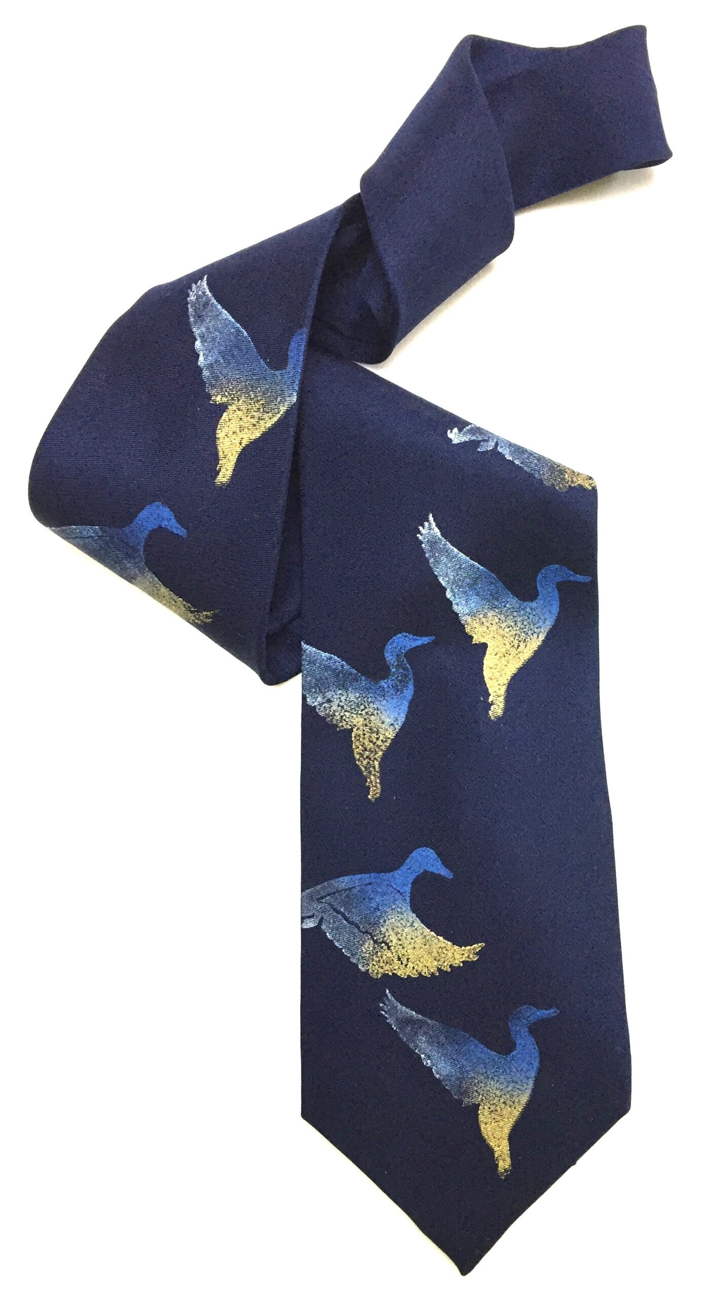 Navy tie with ducks