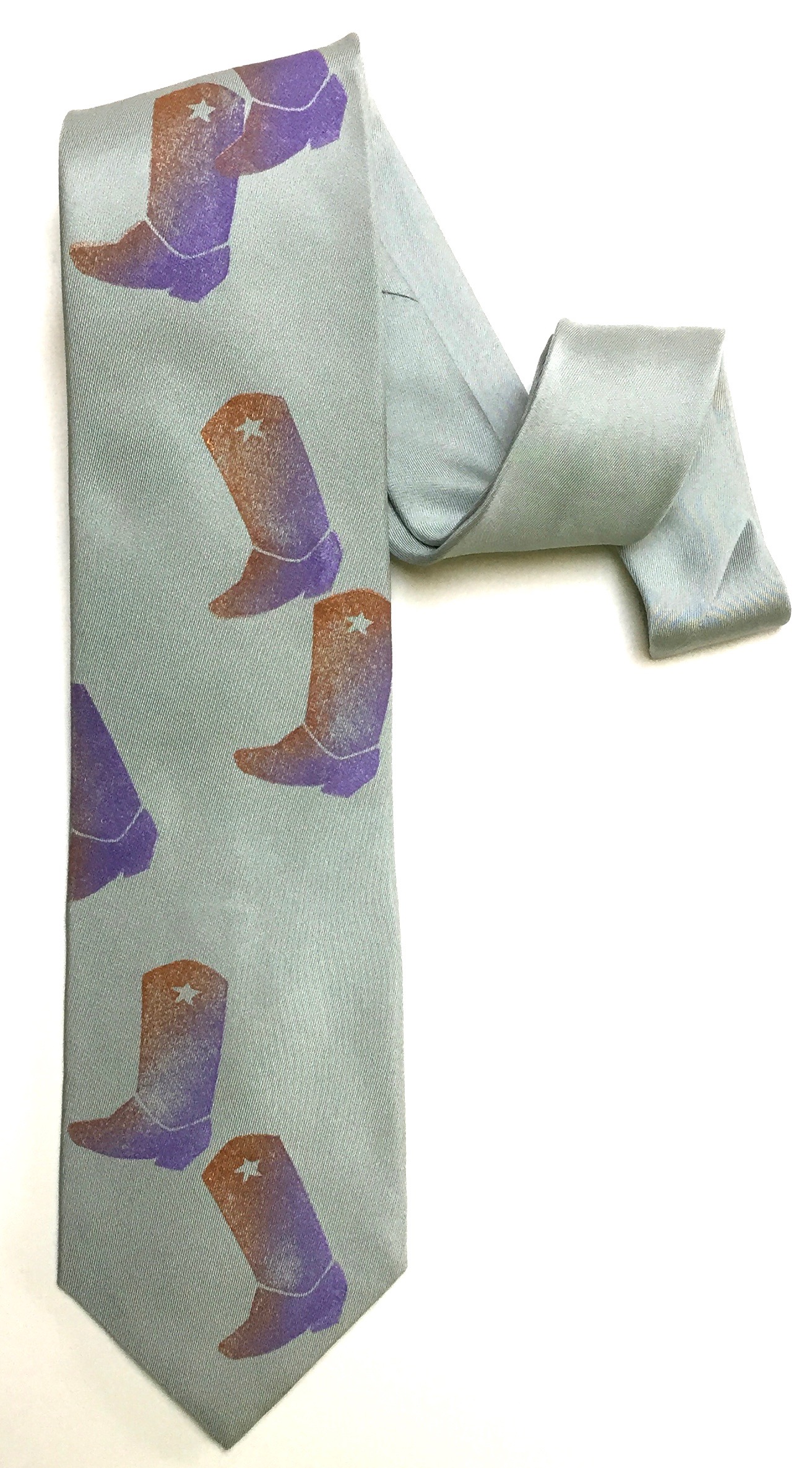 Sage green tie with cowboy boots
